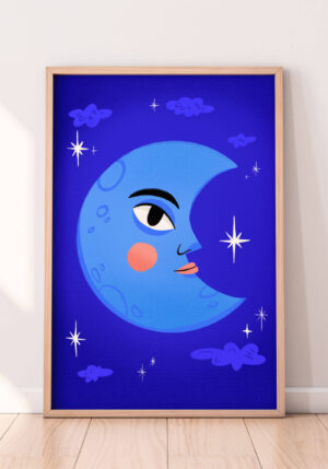 Plakat dla dzieci księżyc