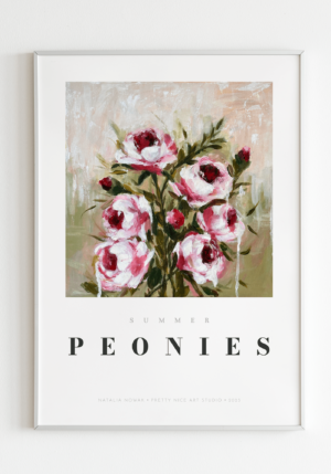 Summer peonies poster