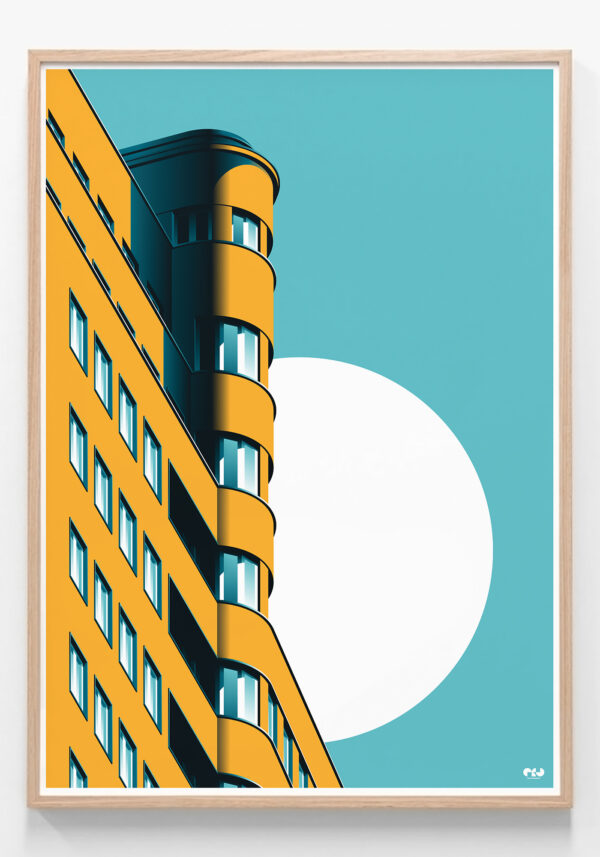 Bankowiec, modernizm, Gdynia, plakat architektoniczny