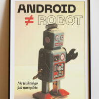 plakat "android nie robot" ramka z passe partout