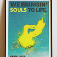 plakat "bringin souls to live" ramka z passe partout